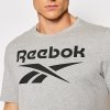 Reebok t-shirt szary bawełniany męski koszulka duży napis
